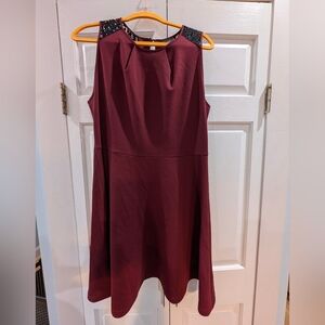 Mossimo Supply Co. Burgundy Midi Dress